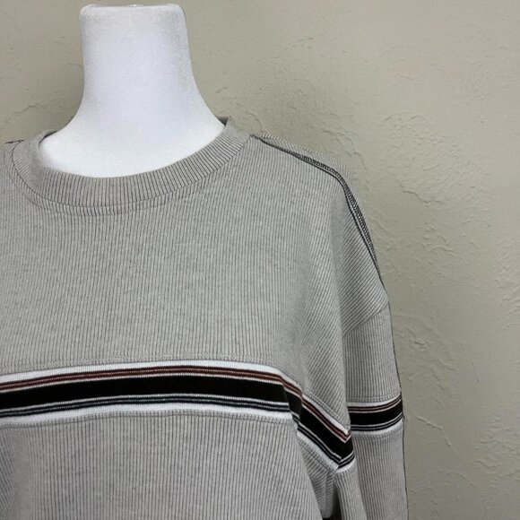 beige striped y2k light weight knit sweater - Picture 4 of 8
